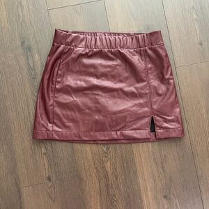 NWT American Eagle Vegan Leather Burgundy Skirt